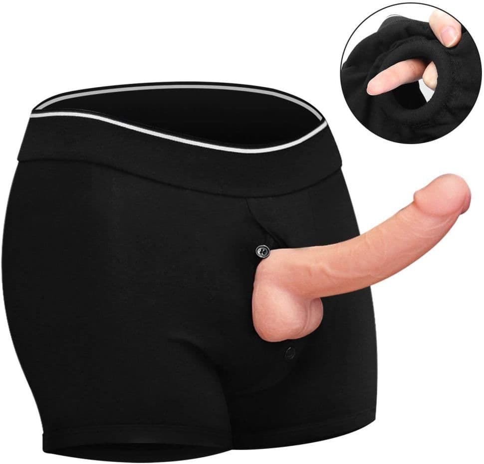 Lovetoy - 穿戴式短褲 - 黑色 - M