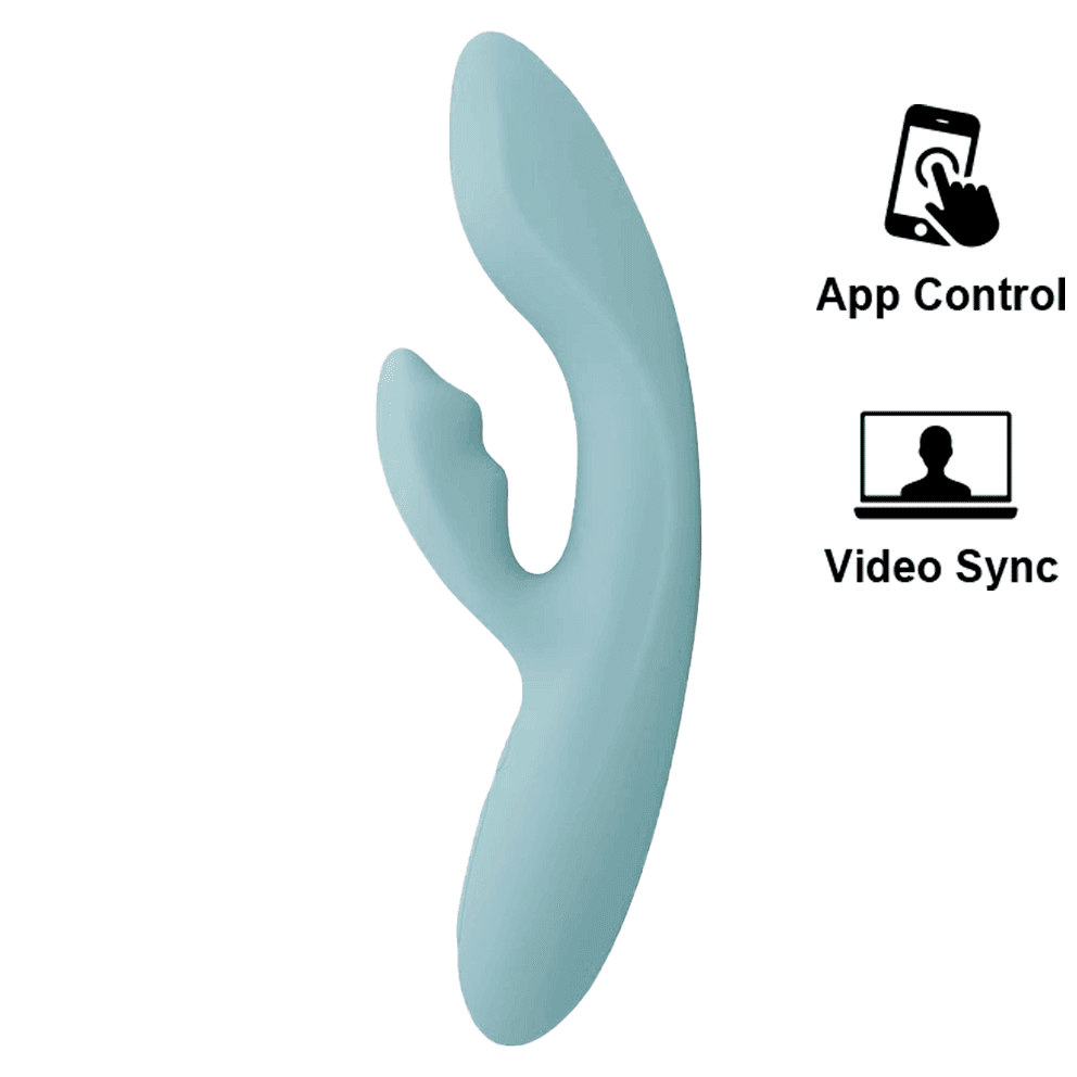 SVAKOM - Chika 加熱式智能兔子按摩棒 - Turquoise Grey