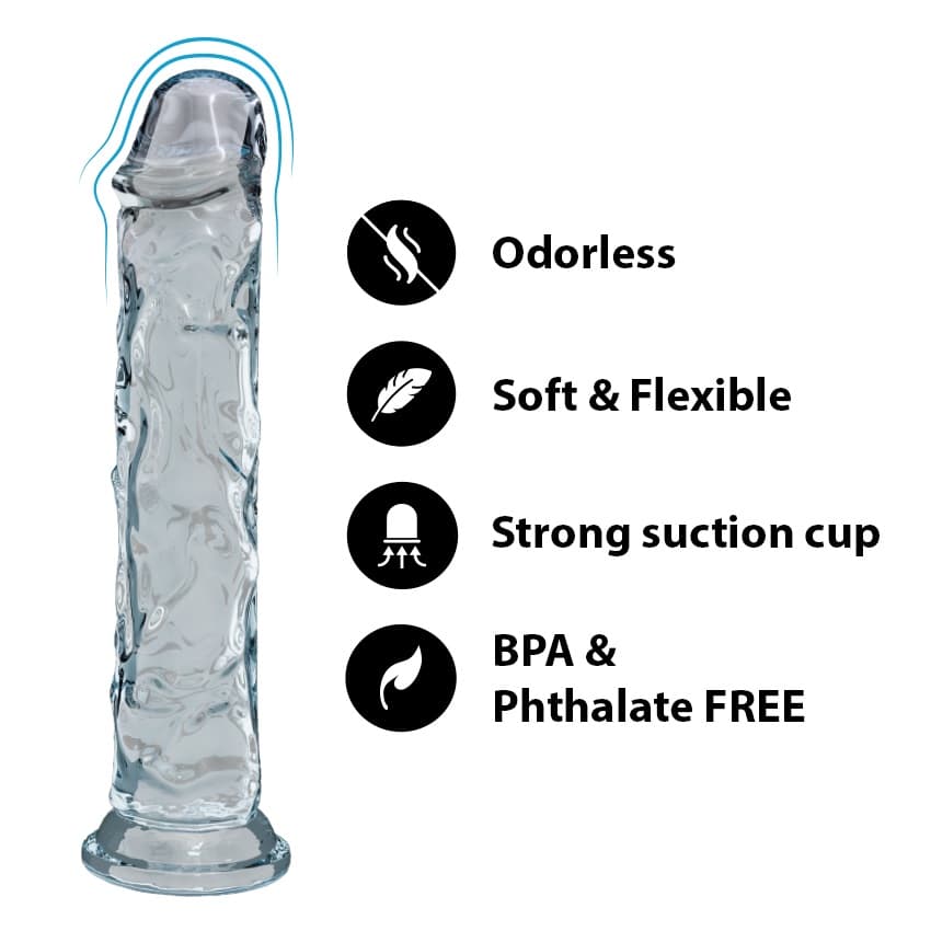 KIKO - Flexible Dildo 7.1" - Clear