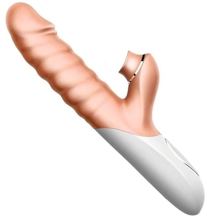 Erocome - 仙后座 伸縮啜吸震動棒 - 肉色