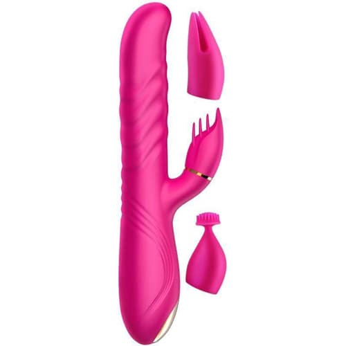Erocome - Erocome Pavo Vibrator 波浪紋陰道陰蒂按摩捧 配3種陰蒂按摩頭