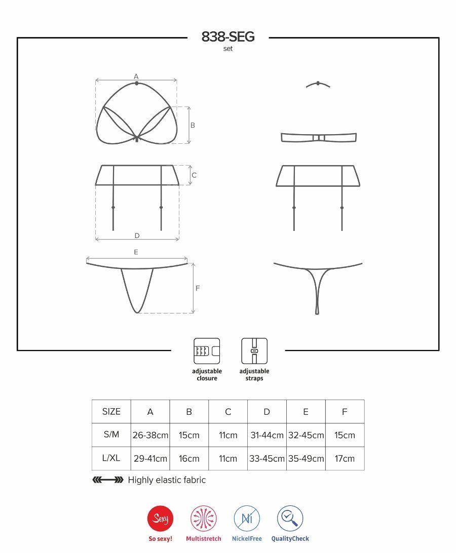 Obsessive 838-SEG-1 Set 3-pcs - View 9