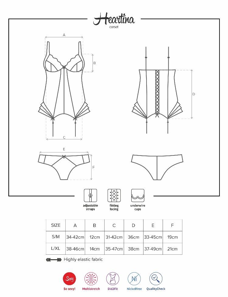 Obsessive - Heartina Corset & Panties - View 9
