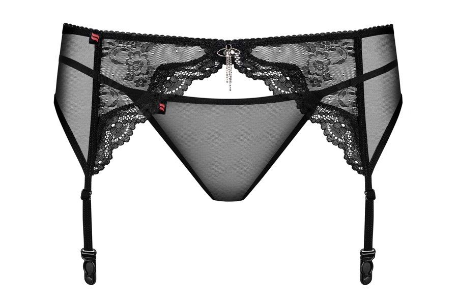 Obsessive Charms Garter Belt & Thong - View 6
