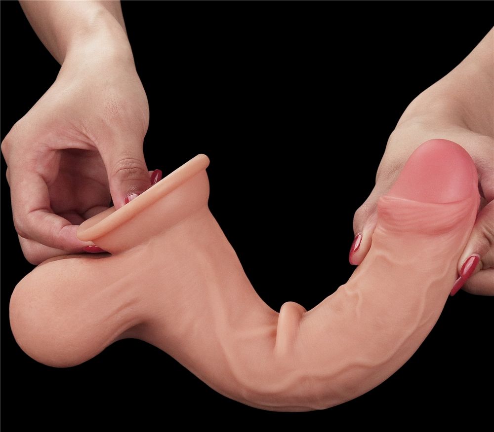 Lovetoy 9.5 Sliding Skin Dual Layer Dildo - View 7