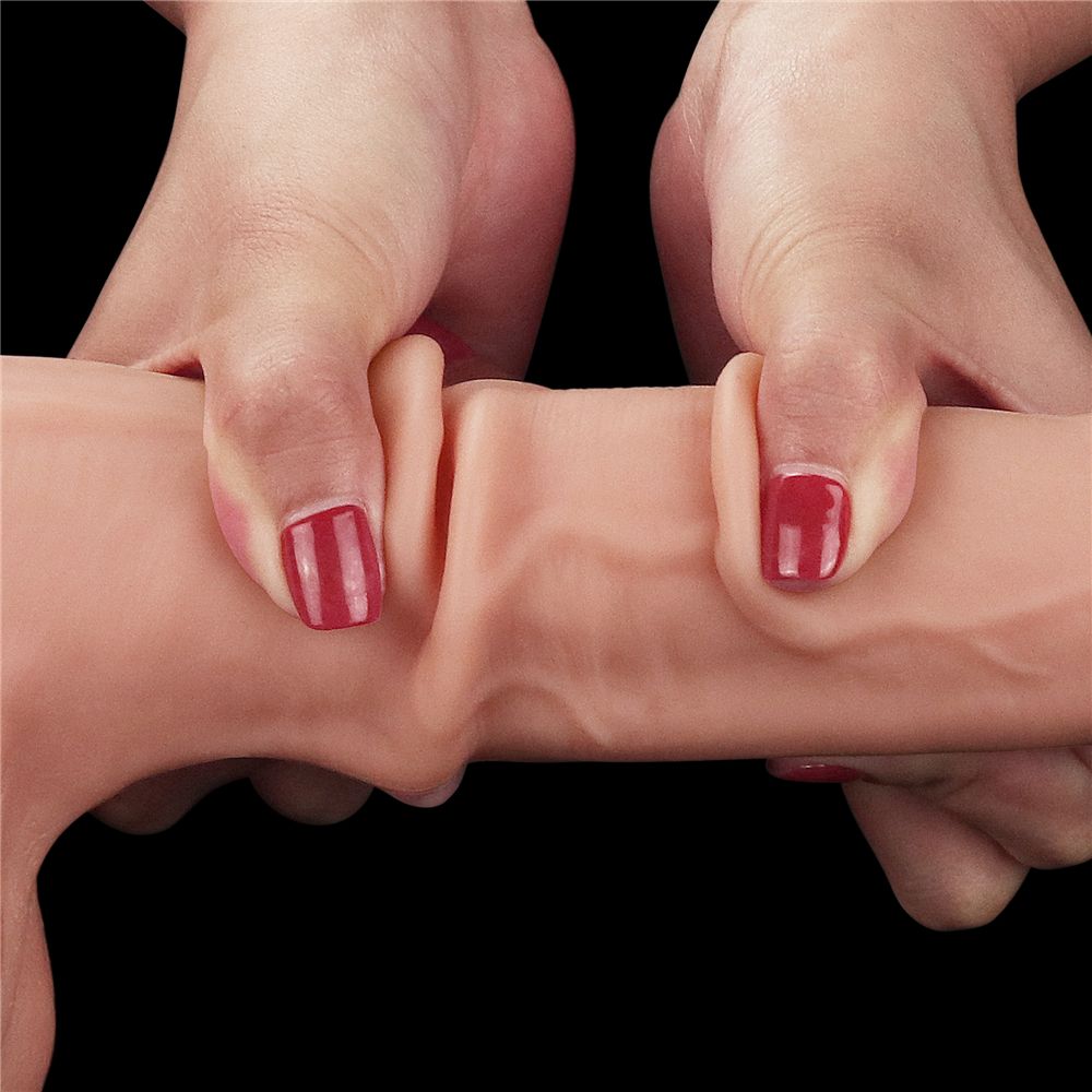 Lovetoy 9.5 Sliding Skin Dual Layer Dildo - View 9