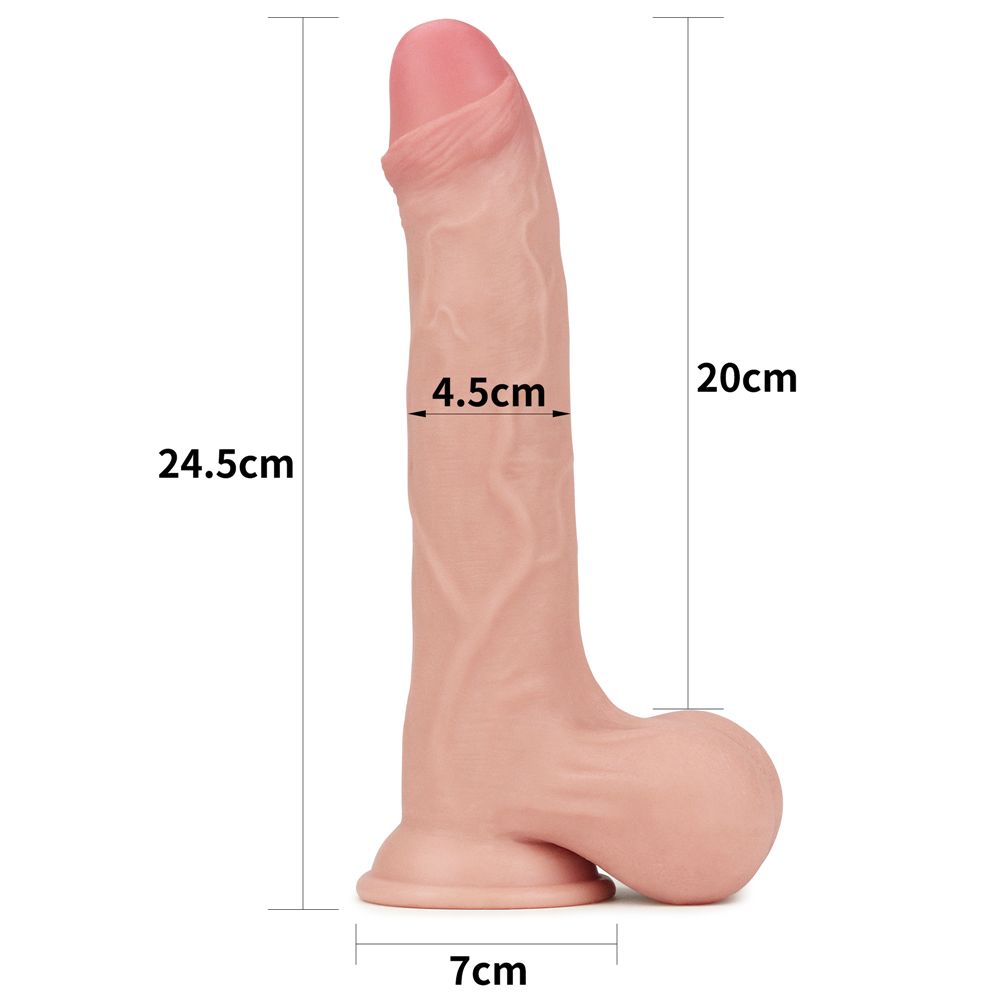 Lovetoy 9.5 Sliding Skin Dual Layer Dildo - View 10