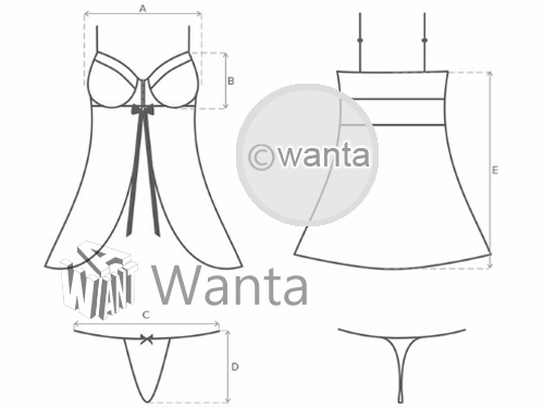 Obsessive Dotina Babydoll & Thong - View 10