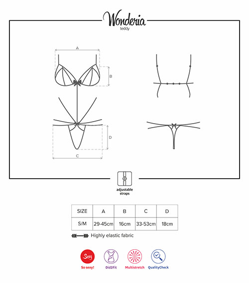 Obsessive Wonderia Teddy - Black - S/M - View 6