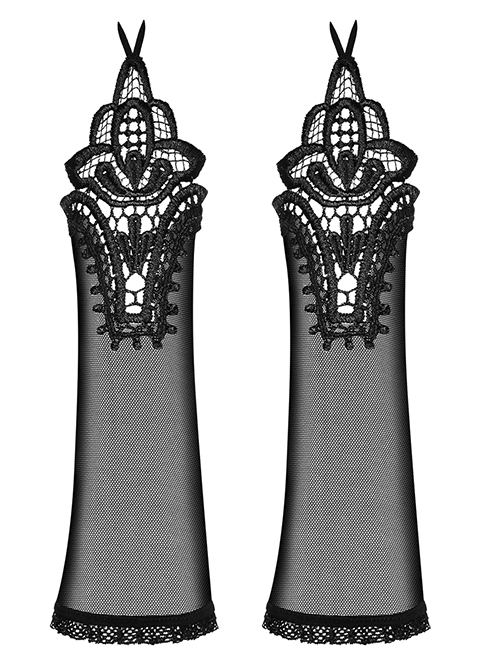 Obsessive Luiza Mittens - Black - View 3
