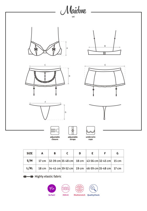 Obsessive Maidme Set 5pcs - Black - View 8