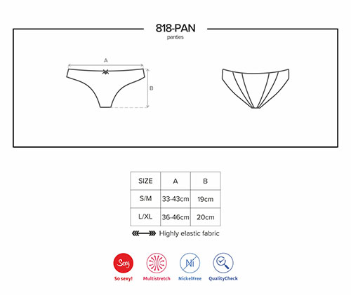 Obsessive 818-PAN-1 Panties - Black - S/M - View 10