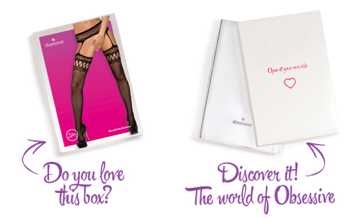 Obsessive Garter Stockings S214 - Black - Free size - View 6