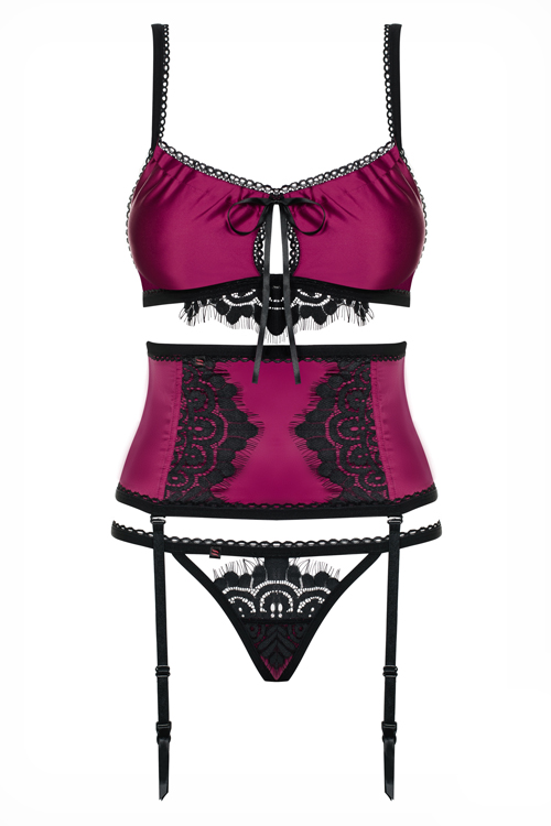 Obsessive 861-SEG-5 3PCS Set - Pink - S/M - View 6