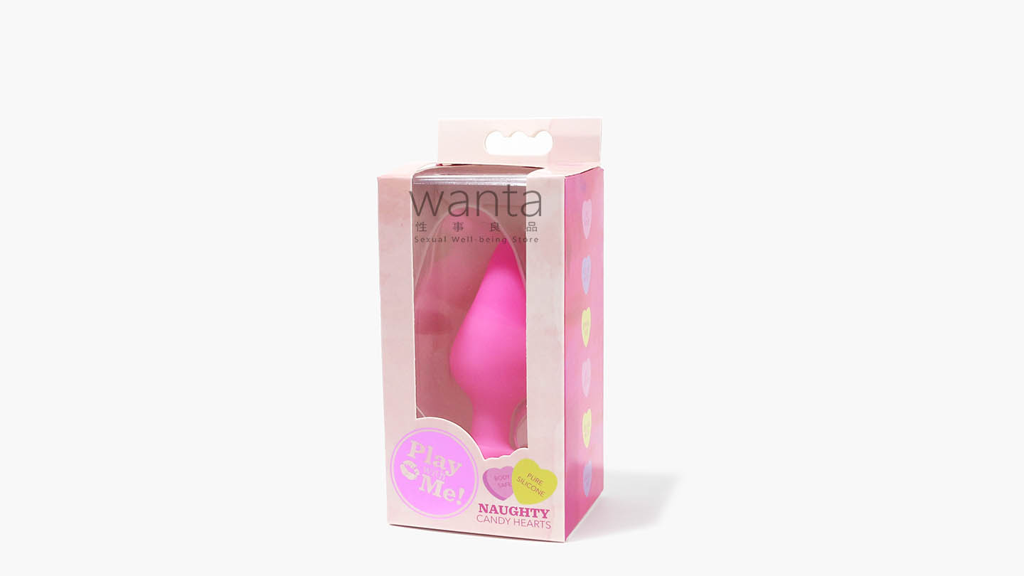 Blush Play with Me Naughty Candy Heart Be Mine Plug - Pink - View 2