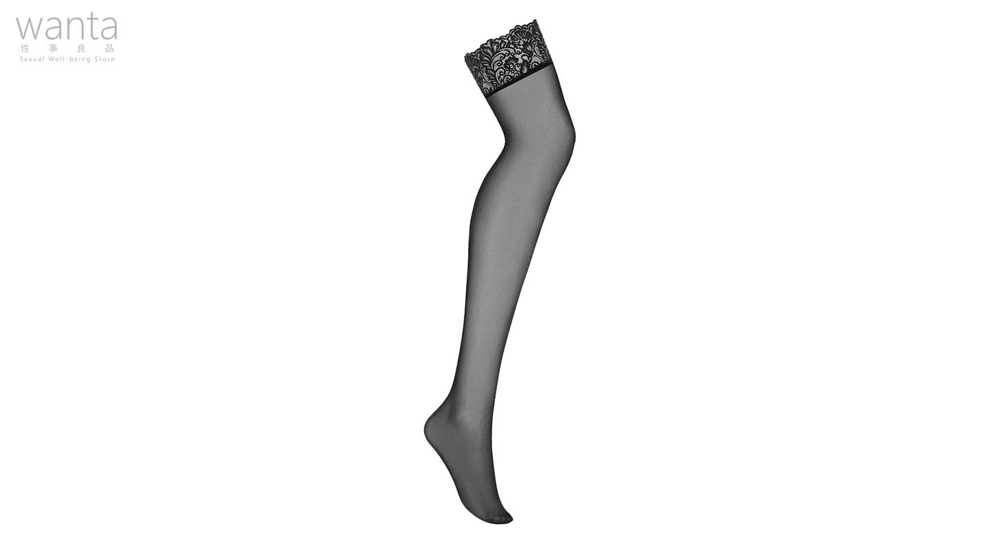 Obsessive Bondea Stockings - Black - S/M - View 6