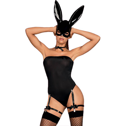 Obsessive Bunny Costume - Black - S/M
