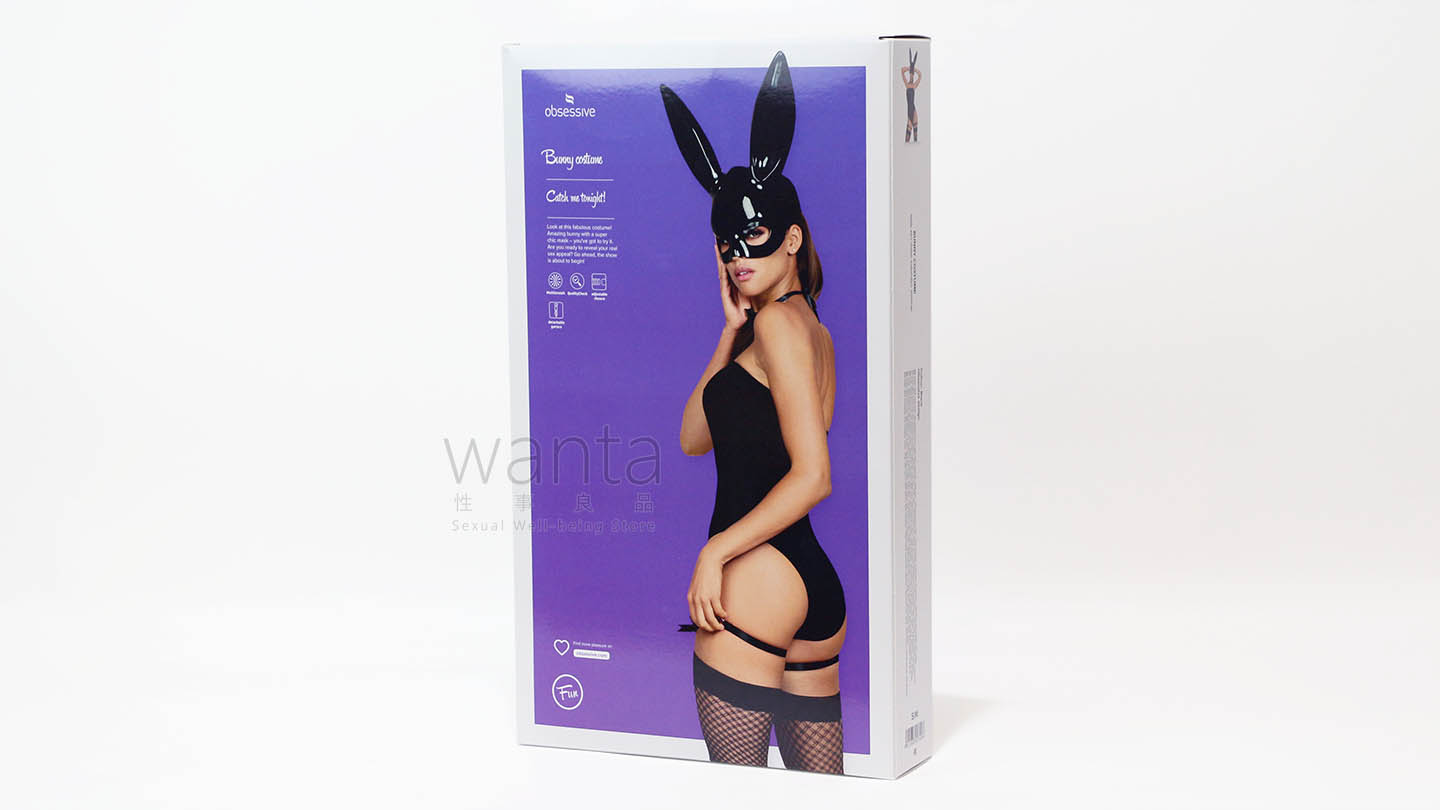 Obsessive Bunny Costume - Black - S/M - View 3