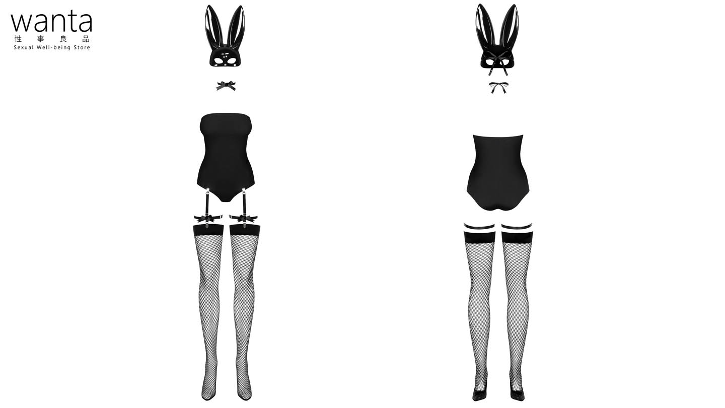 Obsessive Bunny Costume - Black - S/M - View 6