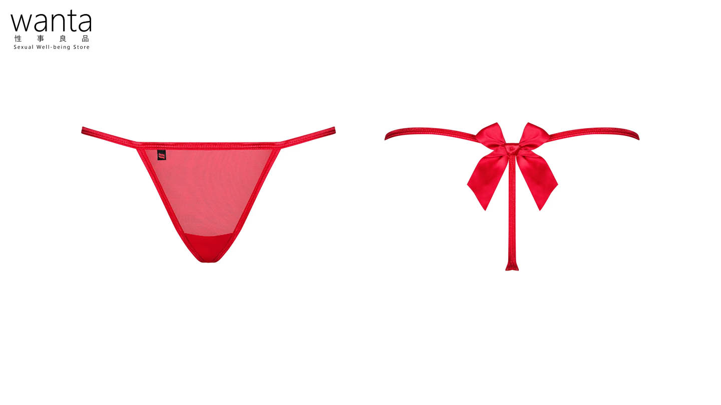 Obsessive Giftella Thong - Red - S/M - View 6