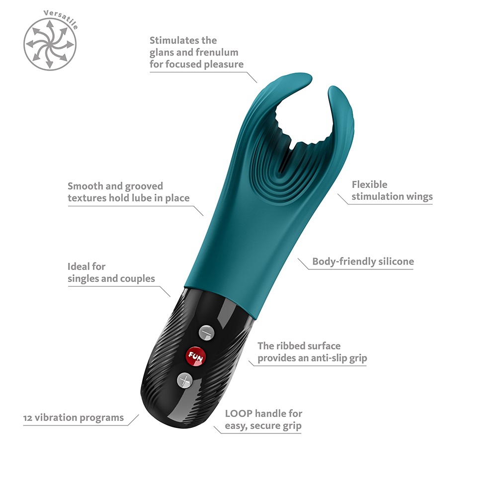 Fun Factory - Manta Vibro Masturbator - Bottle Green - View 7
