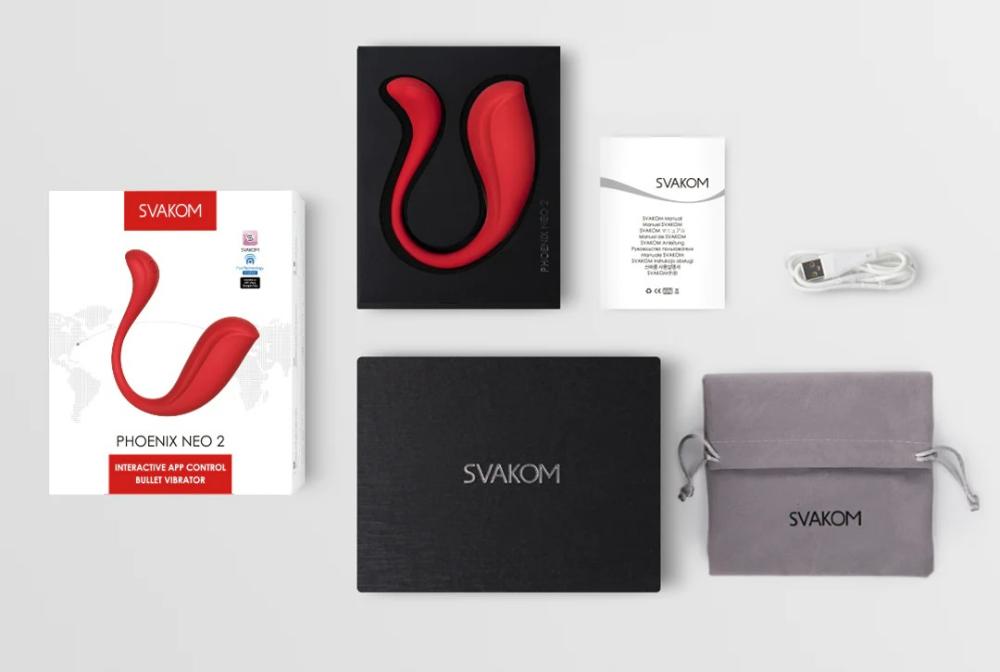 SVAKOM - Phoenix Neo 2 Interactive Egg Vibrator - Red - View 7