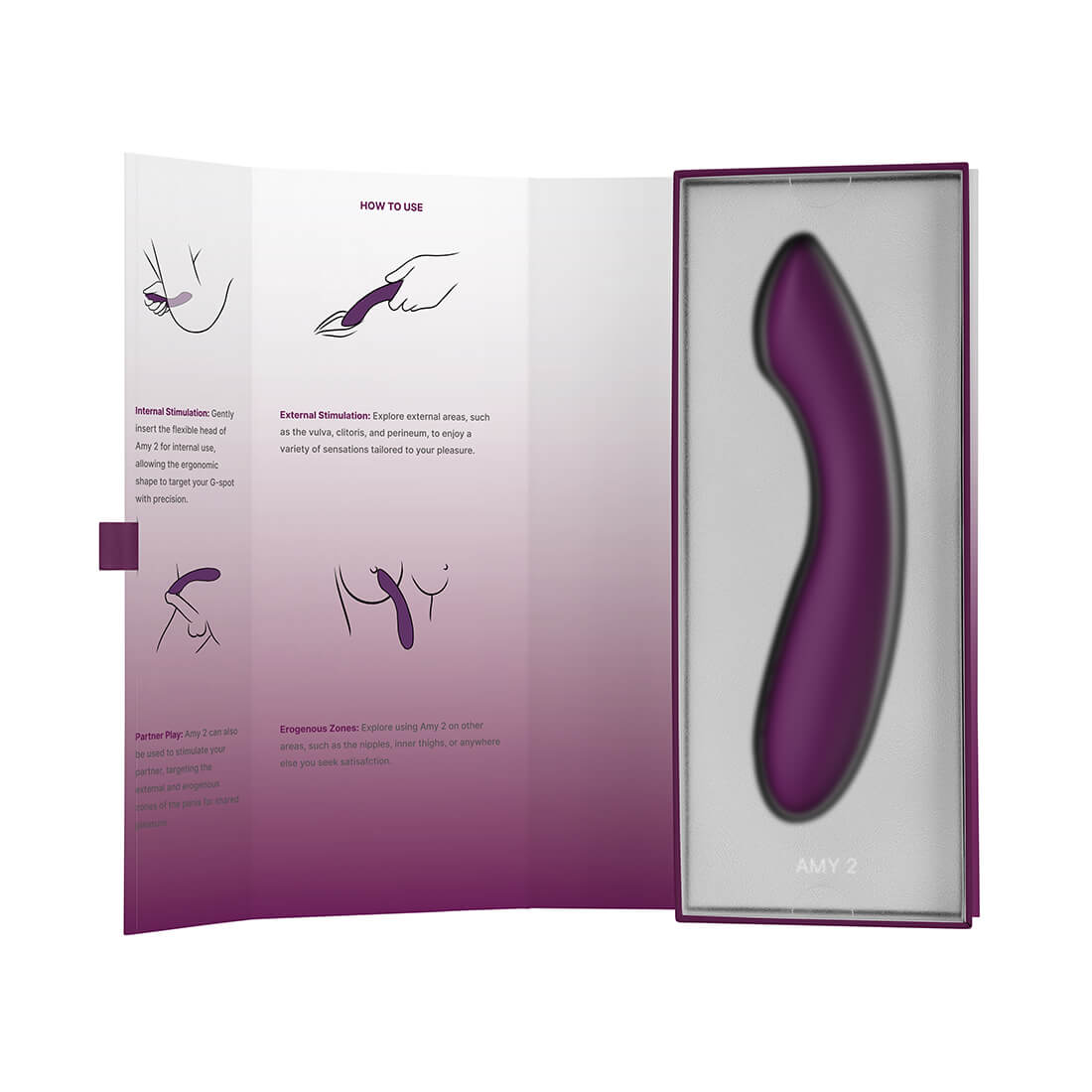 SVAKOM - Amy 2 Flexible G-spot Vibrator - Violet - View 9
