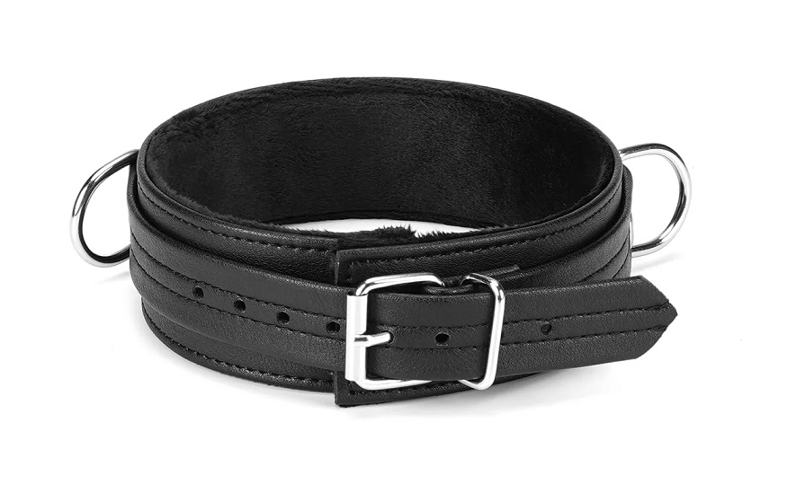 Liebe Seele - Black Bond Collar w Leash - View 2