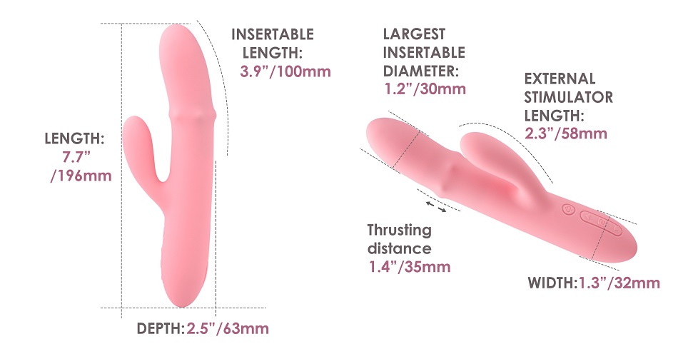 SVAKOM - Mora Neo Interactive Rabbit Vibrator - Peach Pink - View 11