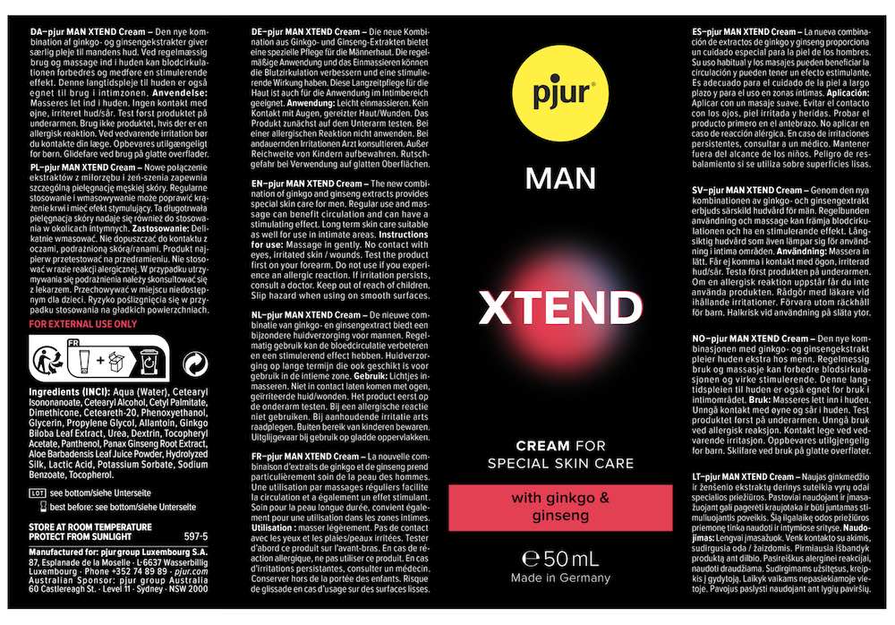 Pjur - Man Xtend 男士全效機能保養按摩乳霜 - 50毫升 - View 3