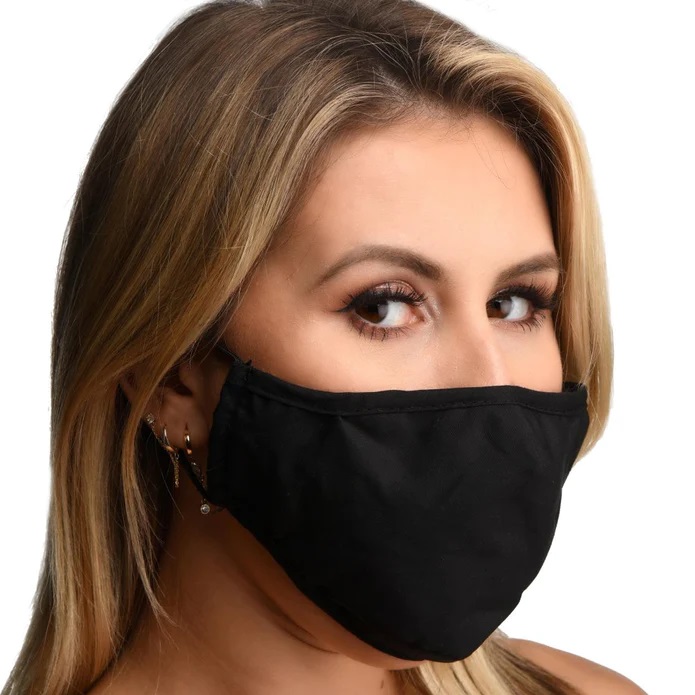 Master Series - Dildo Face Mask - Black - View 2