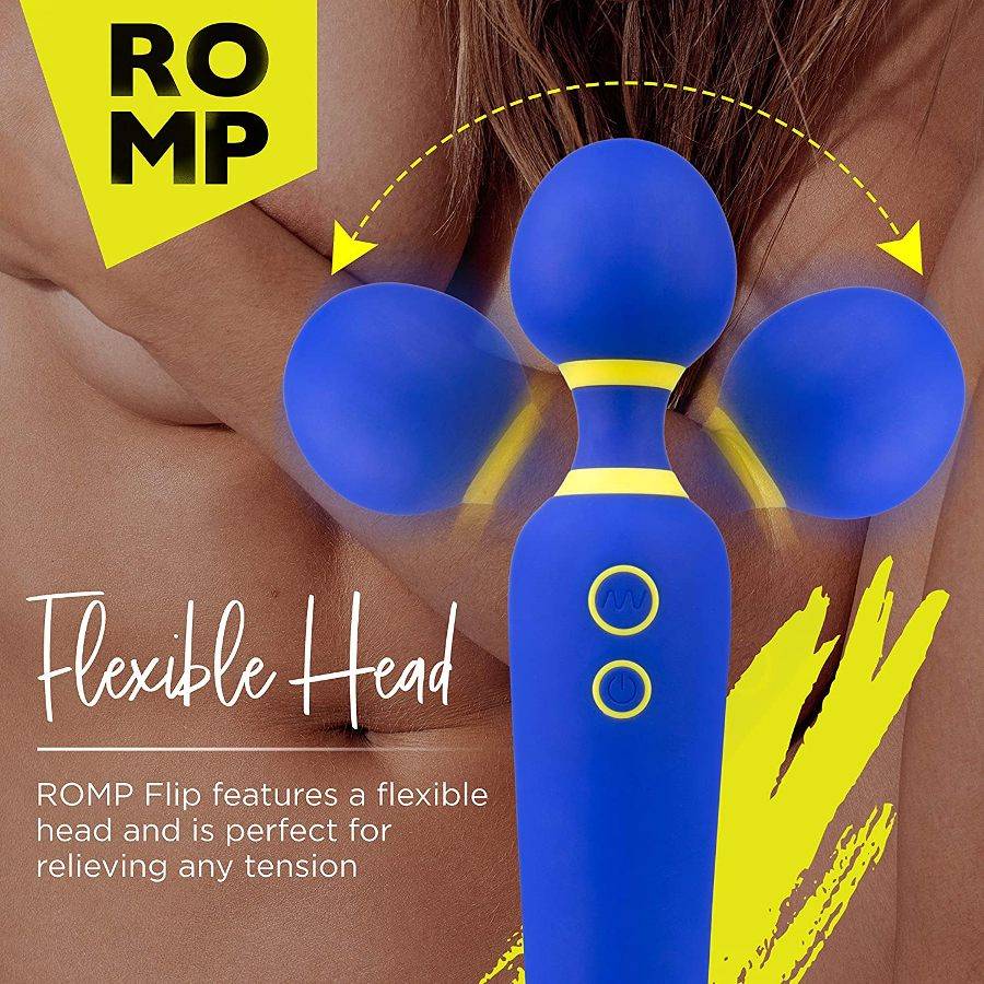 Romp - Flip Wand Massager - Blue - View 10
