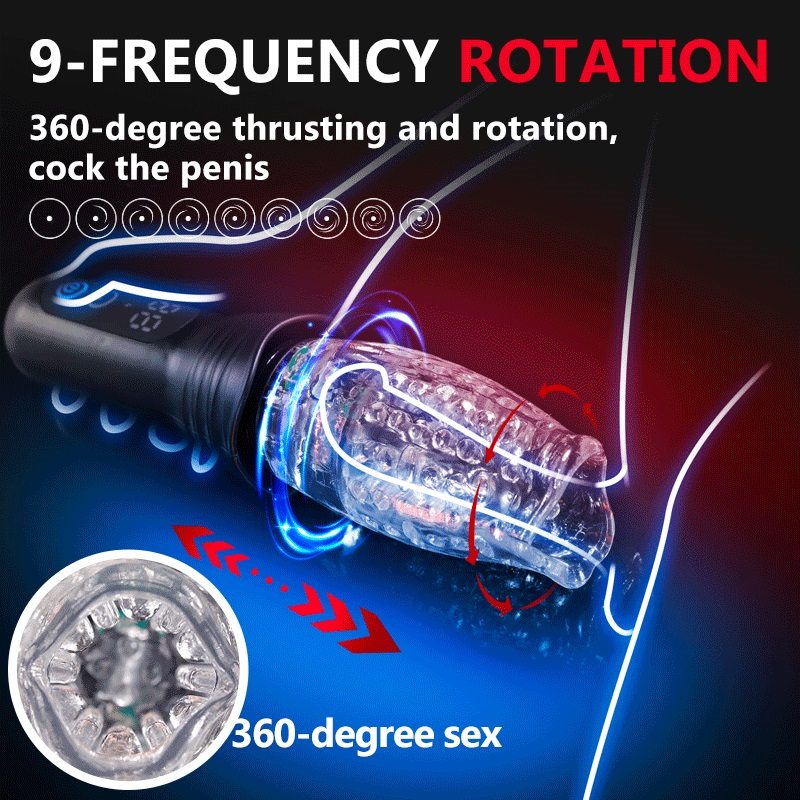 Secwell - Thrusting Vibro Masturbator - Black - View 3
