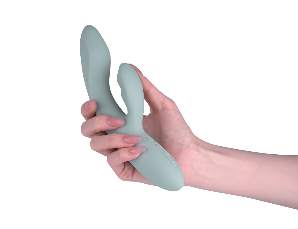 SVAKOM - Chika APP Rabbit Vibrator - Turquoise Grey - View 3