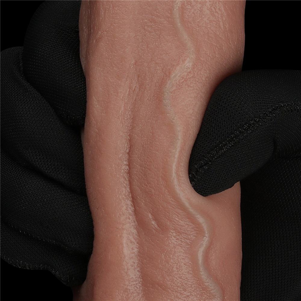 Lovetoy - 9" 雙層構造仿真陽具 - 啡色 - View 12