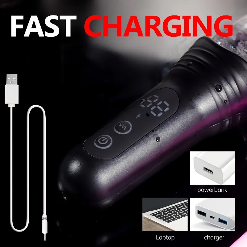 Secwell - Thrusting Vibro Masturbator - Black - View 13