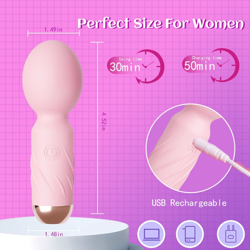 Secwell - Cute Mini Massager - Pink - View 11