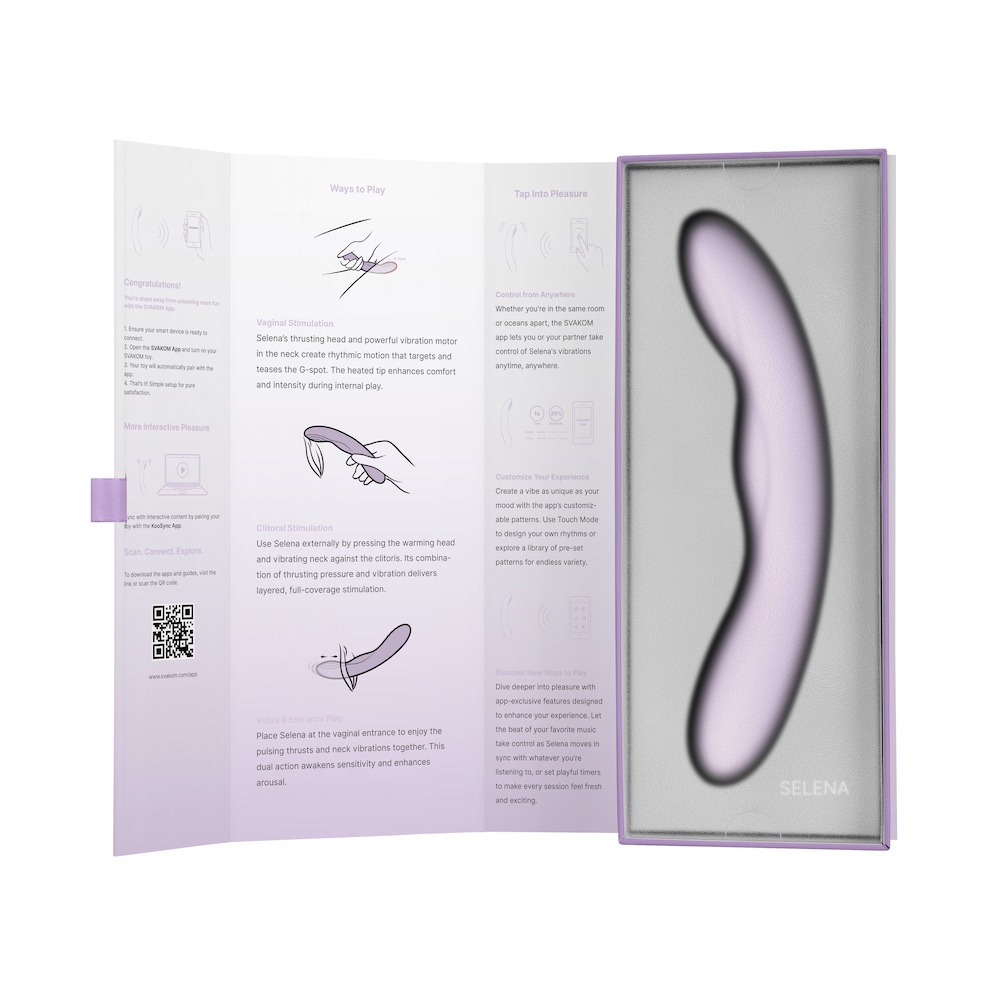 SVAKOM - Selena APP G-spot Vibrator - Pastel Lilac - View 7