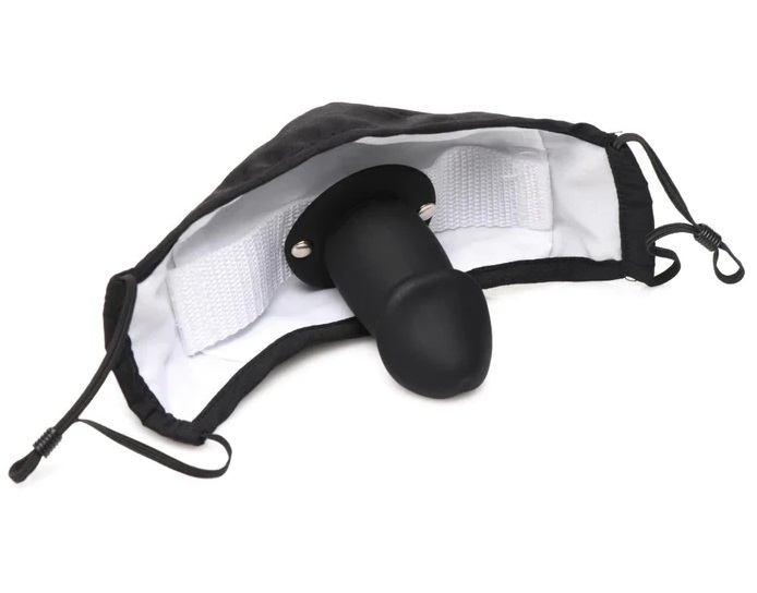 Master Series - Dildo Face Mask - Black - View 5