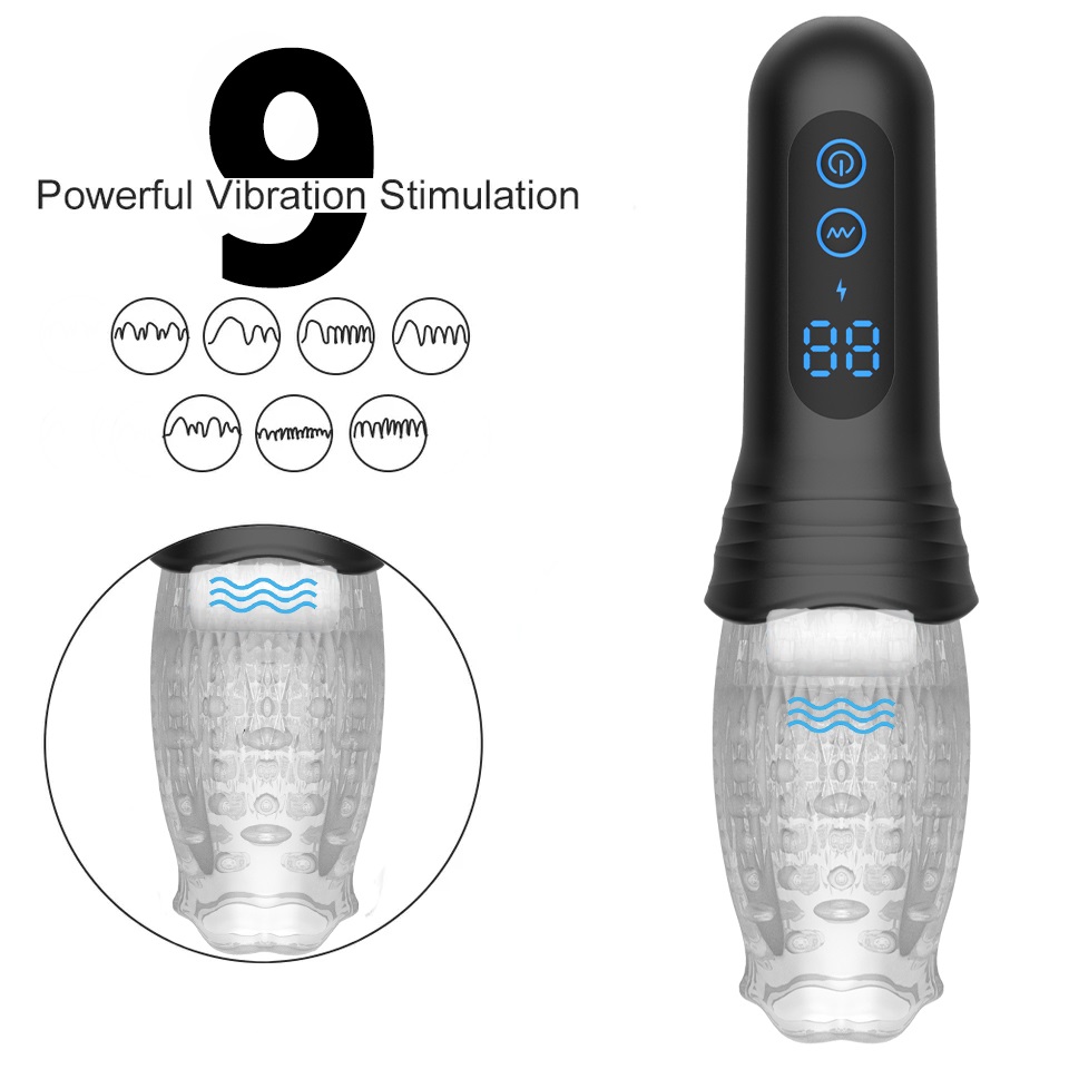 Secwell - Thrusting Vibro Masturbator - Black - View 7