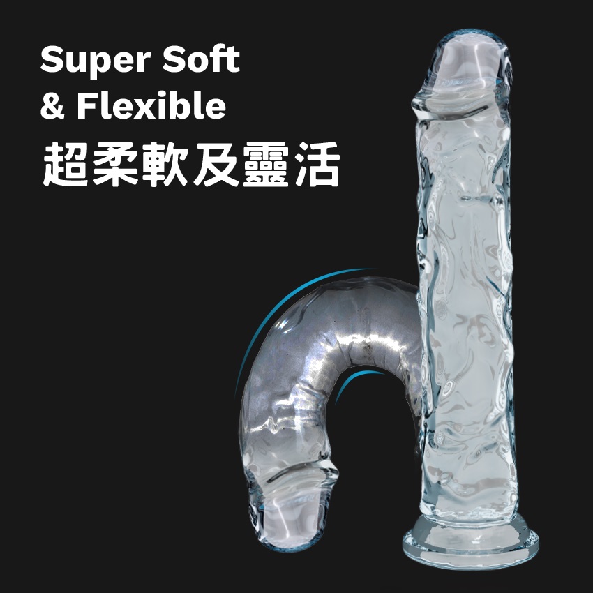 KIKO - Flexible Dildo 7.1" - Clear - View 4