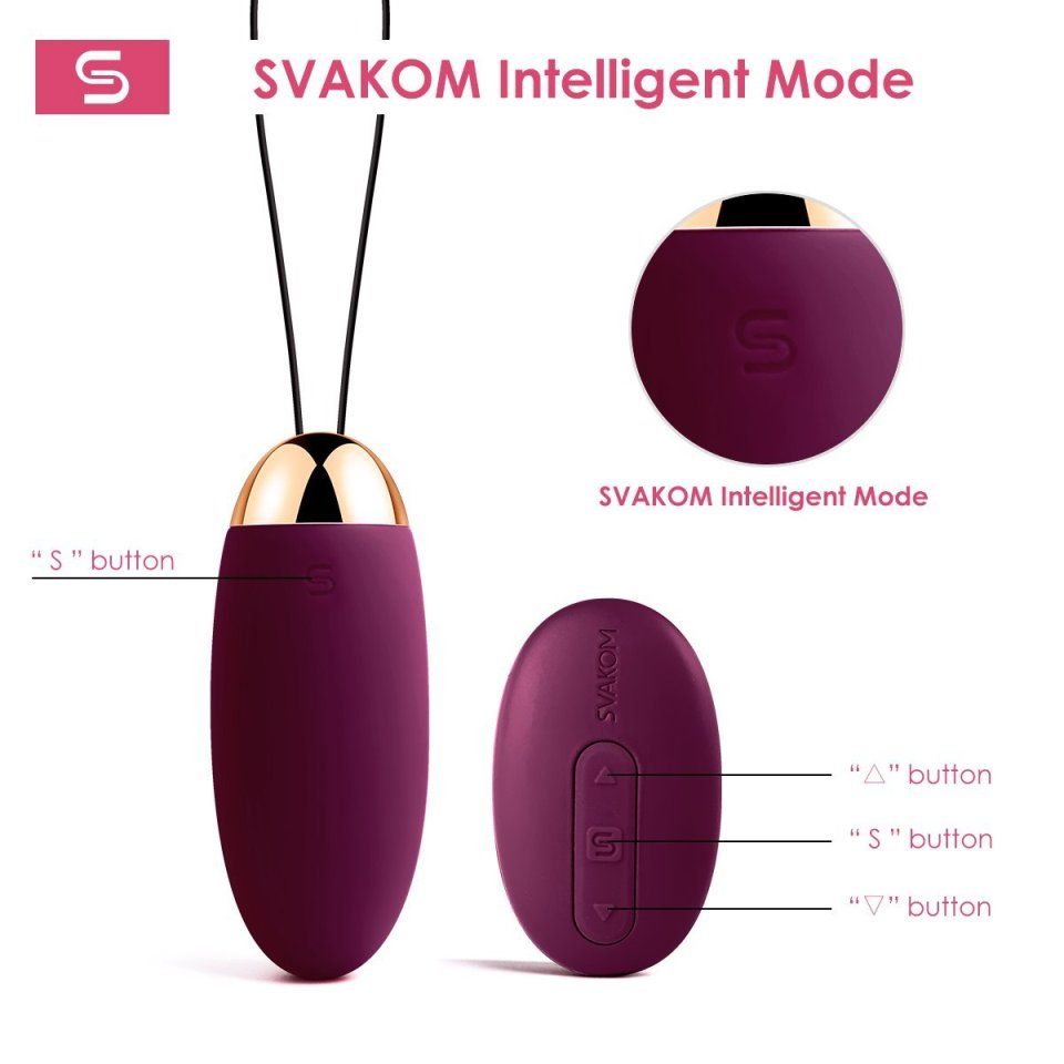 SVAKOM - Elva Remote Control Egg Vibrator - Violet - View 14