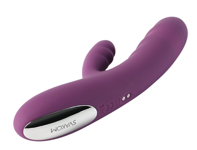 SVAKOM - Avery Thrusting Rabbit Vibrator - Lilac - View 3