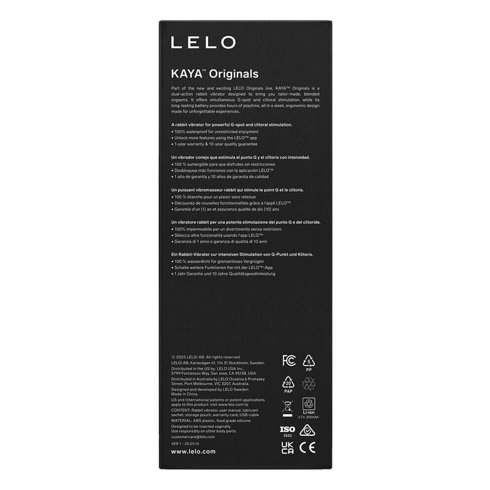 Lelo - Kaya Originals APP Rabbit Vibrator - Purple - View 8