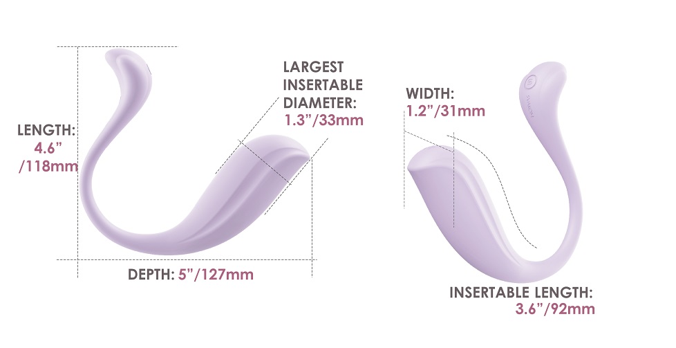 SVAKOM - Phoenix Neo 2 Interactive Egg Vibrator - Pastel Lilac - View 13