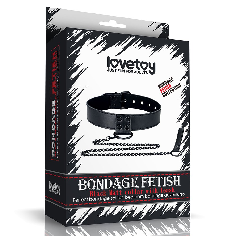 Lovetoy - Bondage Fetish 頸圈連牽帶 - 黑色 - View 5