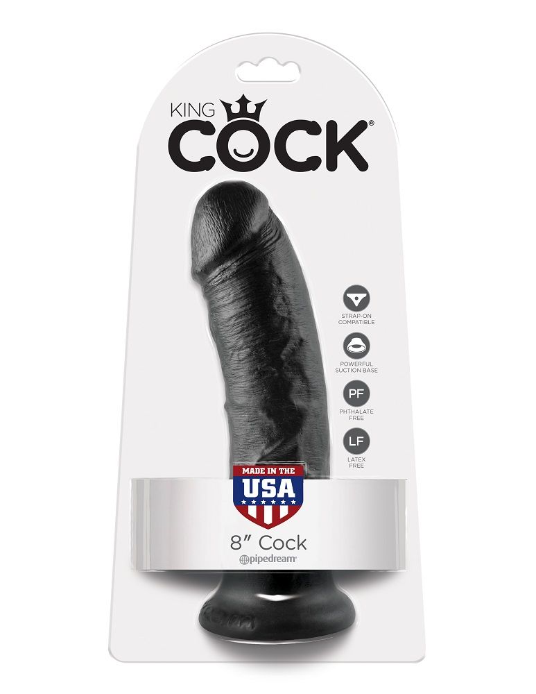 King Cock - Cock 8" - Black - View 7