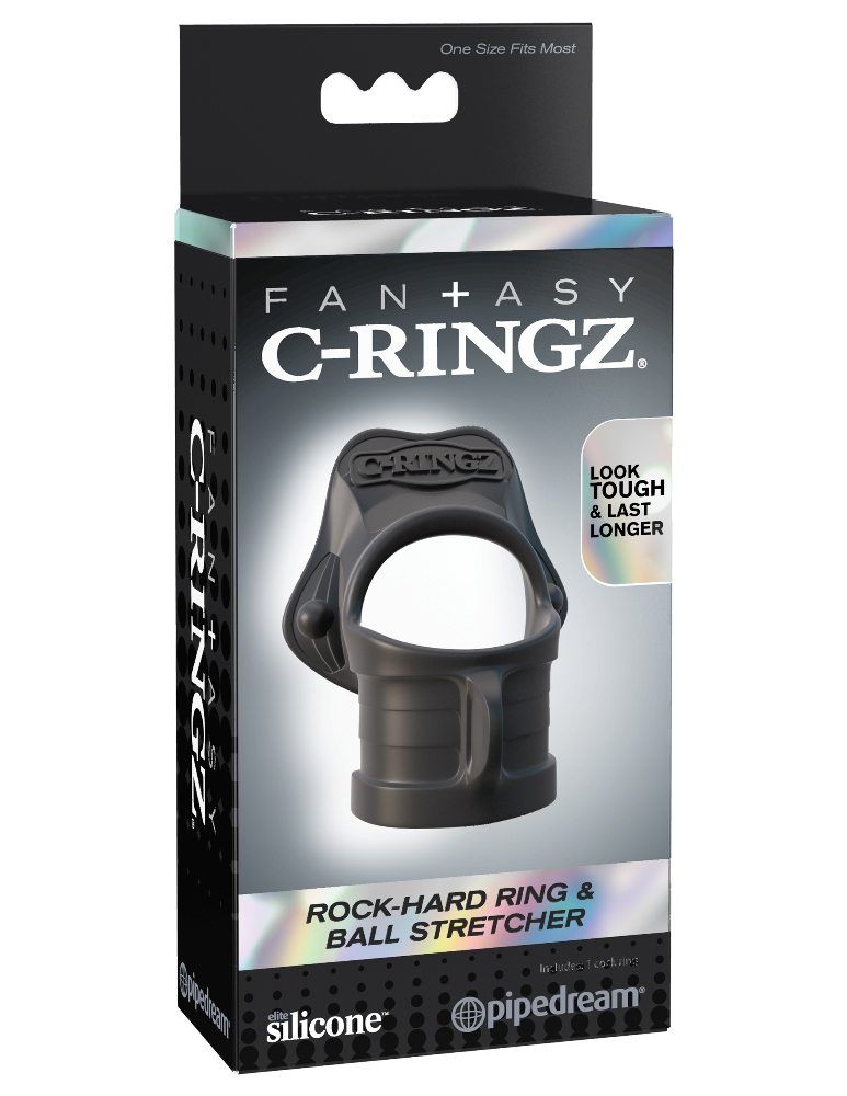 Pipedream - Rock Hard Ring & Stretcher - Black - View 8