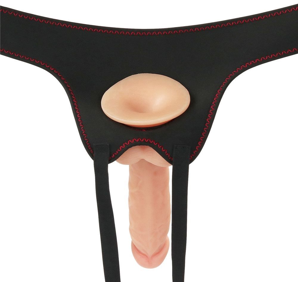 Lovetoy - 束帶連附陰囊7.5"假陽具 - 膚色 - View 10