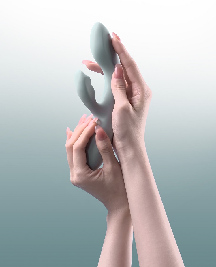SVAKOM - Chika APP Rabbit Vibrator - Turquoise Grey - View 2